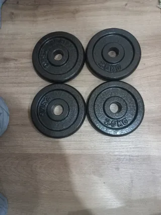DISCOS 4 PESAS 2,5KG PARA BARRAS DE 30MM