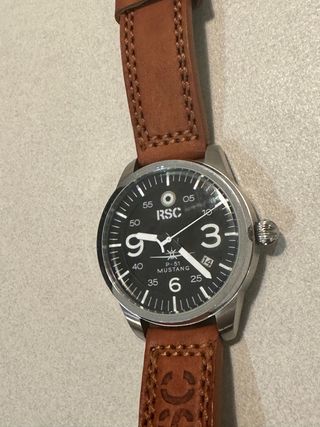 Reloj RSC P-51 Mustang Scat VII Pilot Cuero Marrón
