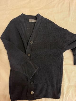Chaqueta de punto azul marino