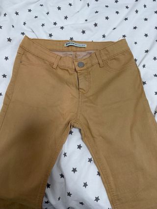 Pantalón Stradivarius Talla 38 Marrón