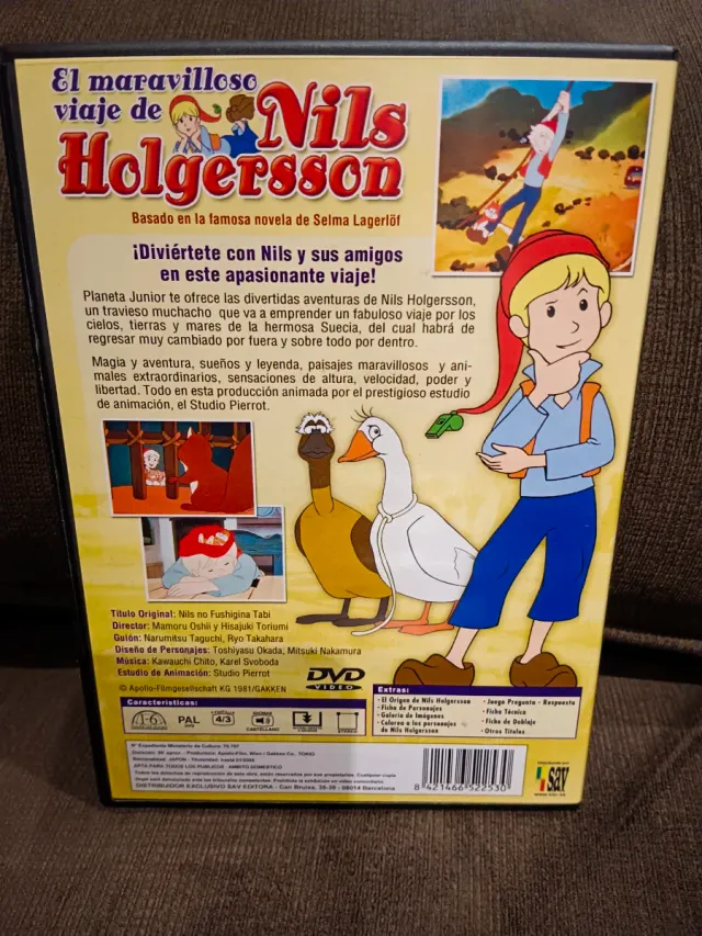 DVD El maravilloso viaje de Nils Holgersson
