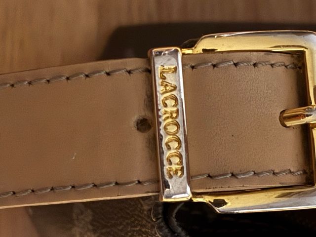 Bolso marrón con logo LT