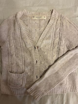 Chaqueta punto Zara beige