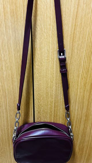 Bolso Parfois Granate Tachuelas Cadena