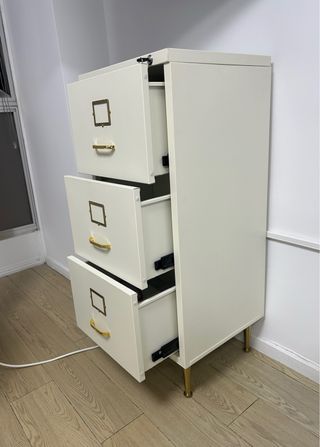 Cajonera archivador metálico beige