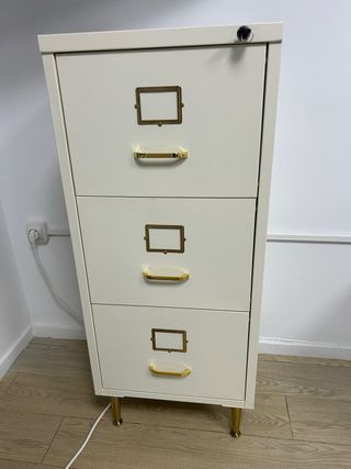 Cajonera archivador metálico beige