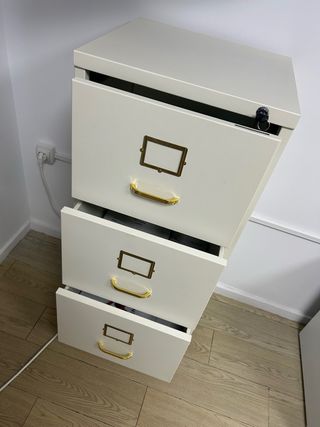 Cajonera archivador metálico beige