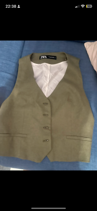 Gilet Zara verde oliva