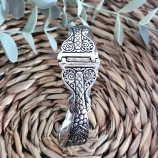 Pulsera Vintage Doble Cabeza Serpiente Plata