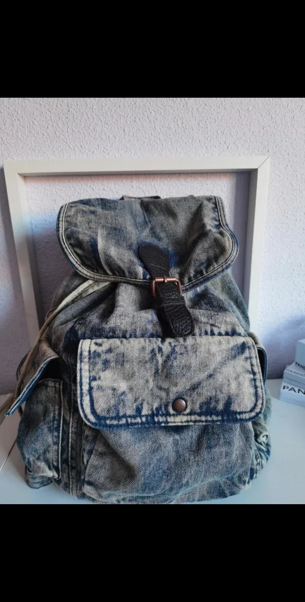 Mochila vaquera Efecto desgastada