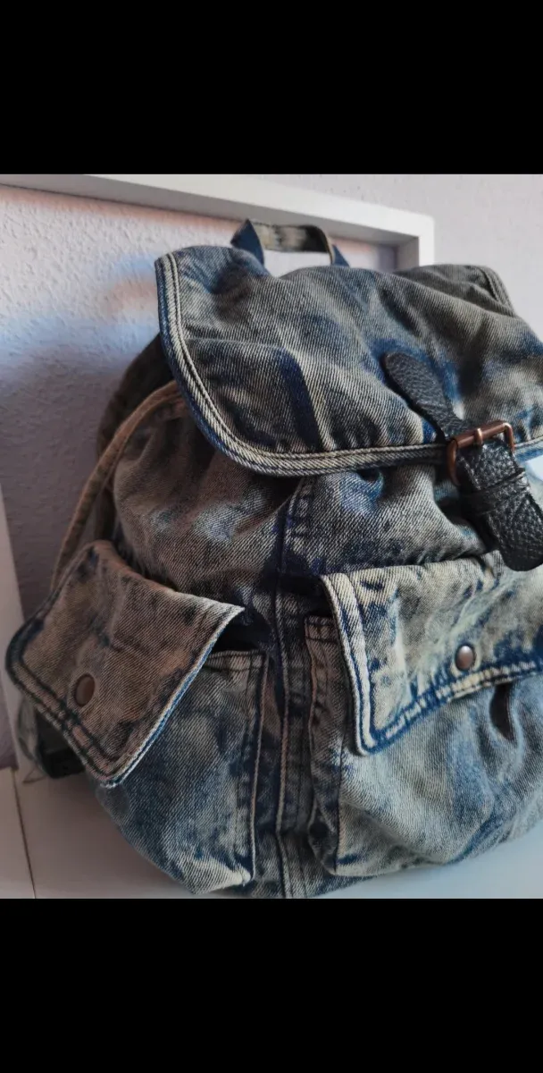 Mochila vaquera Efecto desgastada