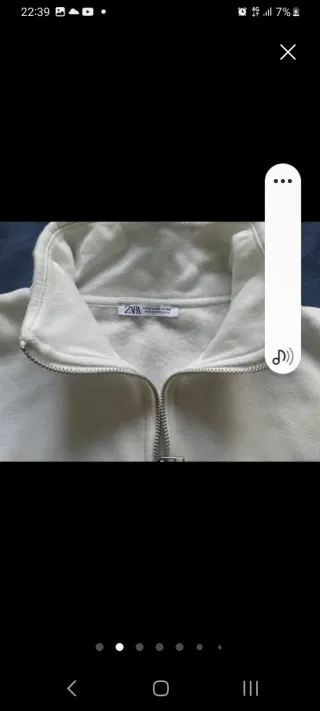 Sudadera Zara Blanca Nueva Talla M-L