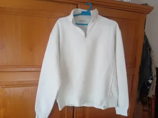 Sudadera Zara Blanca Nueva Talla M-L