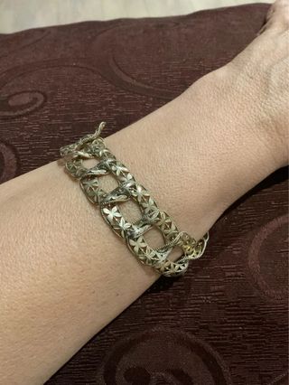 Bracciale donna FUOCOCAPRI maglia grumetta dorata