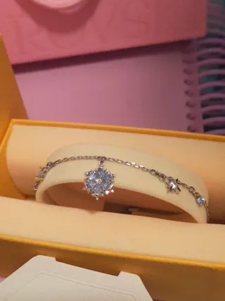 Pulsera Swarovski Copo de Nieve Azul
