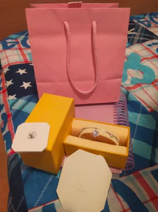 Pulsera Swarovski Copo de Nieve Azul