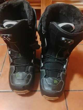 Botas Snowboard Salomon Negras, t 45