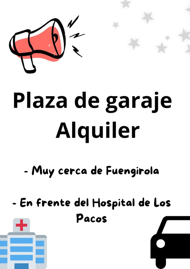 Plaza de garaje en alquiler - Los Pacos