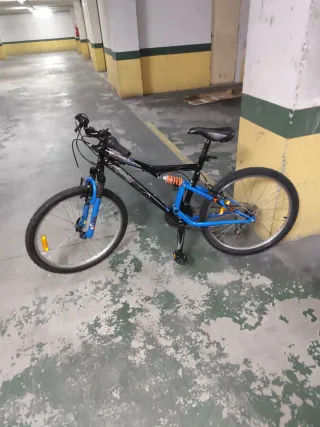 Bicicleta Montaña Doble Suspensión Azul 