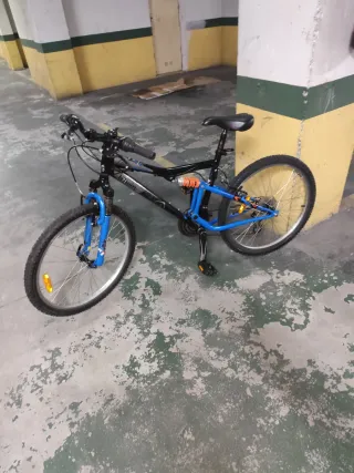 Bicicleta Montaña Doble Suspensión Azul 