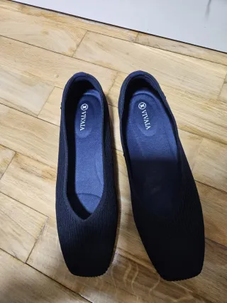 Zapatos planos Vivaia azul marino talla 40.5