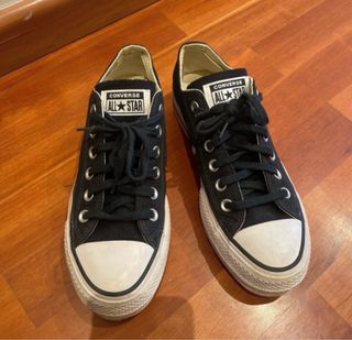 Converse plataforma negras talla 37.5