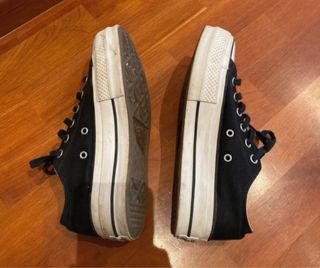 Converse plataforma negras talla 37.5