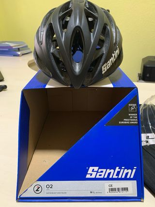Casco Bicicleta Santini Talla M-L Negro