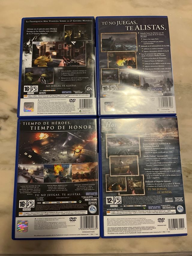 Lote 4 Juegos PS2 Medal of Honor