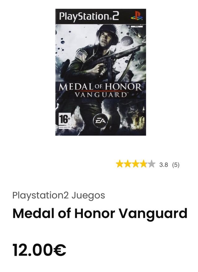 Lote 4 Juegos PS2 Medal of Honor