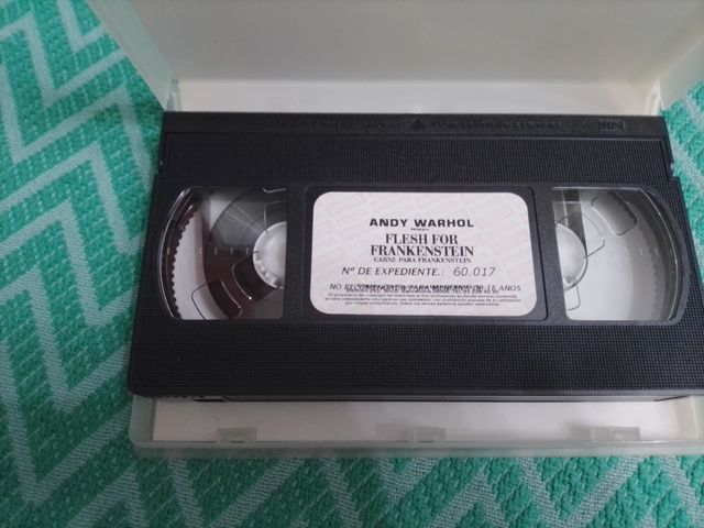 VHS Flesh for Frankenstein Andy Warhol