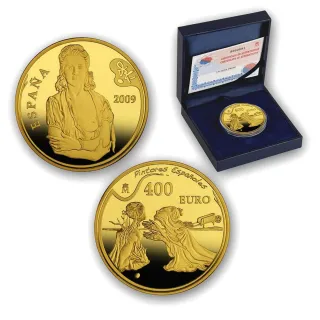 Moneda Dalí 400€ Oro 24k