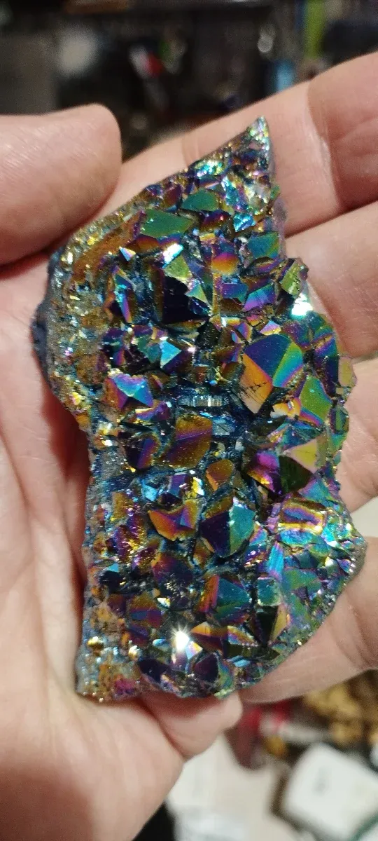 Drusa Cuarzo Aurora Titanio Arcoíris