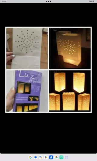 16 Bolsas de Papel para Velas