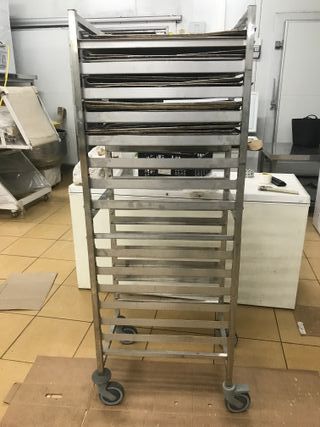 CARRO BANDEJERO PANADERÍA PROFESIONAL ACERO INOX