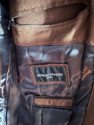 Chaqueta de ante marrón