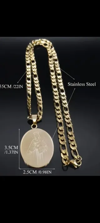 Collar de maría de oro 18 k.liminada