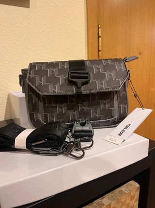 Bandolera Karl Lagerfeld Monogram Gris