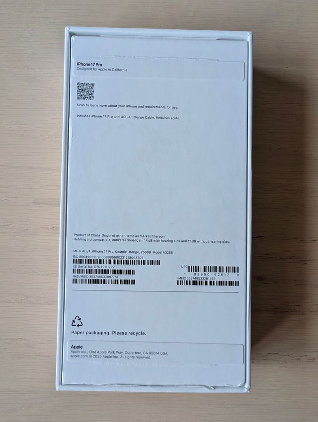 Apple iPhone 17 Pro 256GB Orange Special Edition