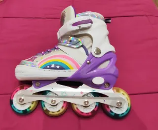 Patines Fhyel con diseño arcoíris