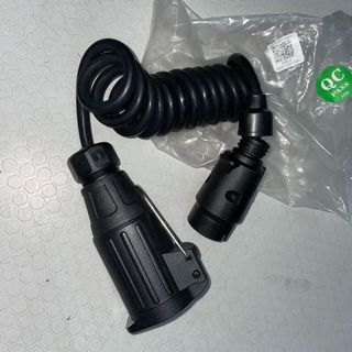 Adaptador Cable Remolque Espiral Negro