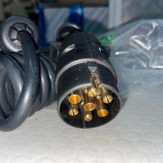 Adaptador Cable Remolque Espiral Negro