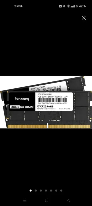 Fanxiang DDR5 SO-DIMM 24GB 4800MT/s 1.1V