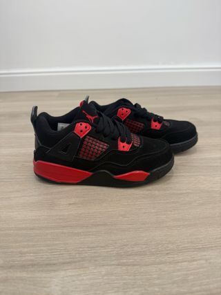 Scarpe Jordan 4 Bambino Nero Rosso