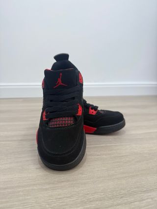 Scarpe Jordan 4 Bambino Nero Rosso