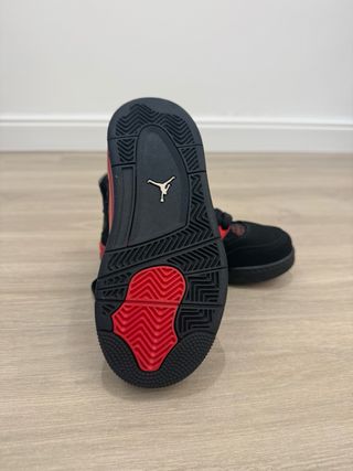 Scarpe Jordan 4 Bambino Nero Rosso