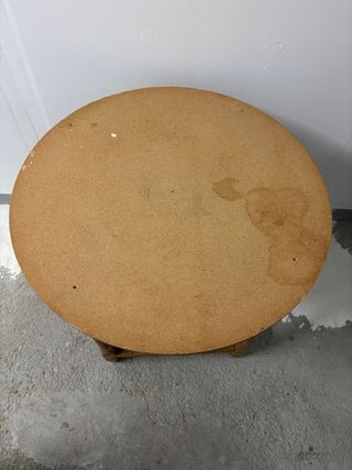 Mesa de camilla redonda de madera