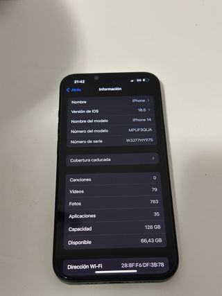 Móvil Apple iPhone 14 Azul Marino