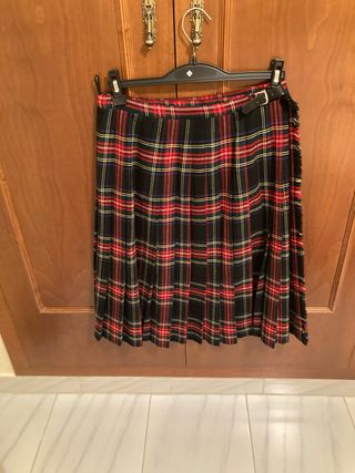 Falda escocesa de lana