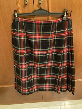 Falda escocesa de lana